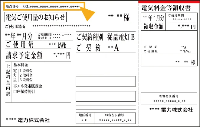 供給地点特定番号の確認方法